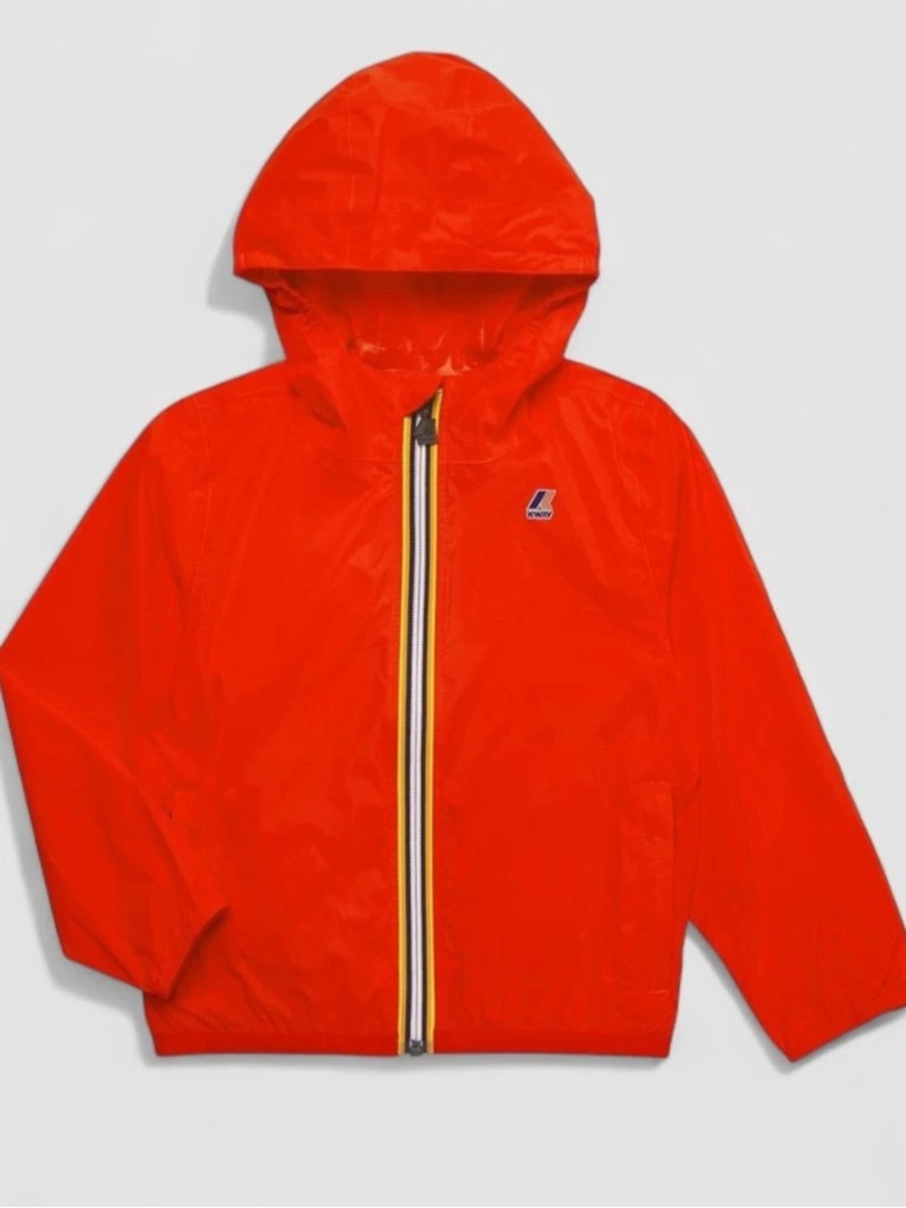 K-Way kids Claude jacket (thin raincoat, bright orange/red color) size 14 unisex